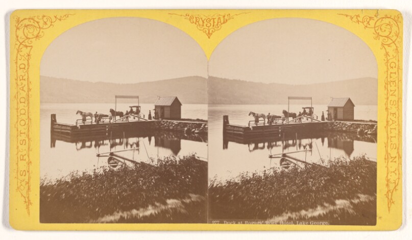 Dock at Rogers' Rock Hotel, Lake George.