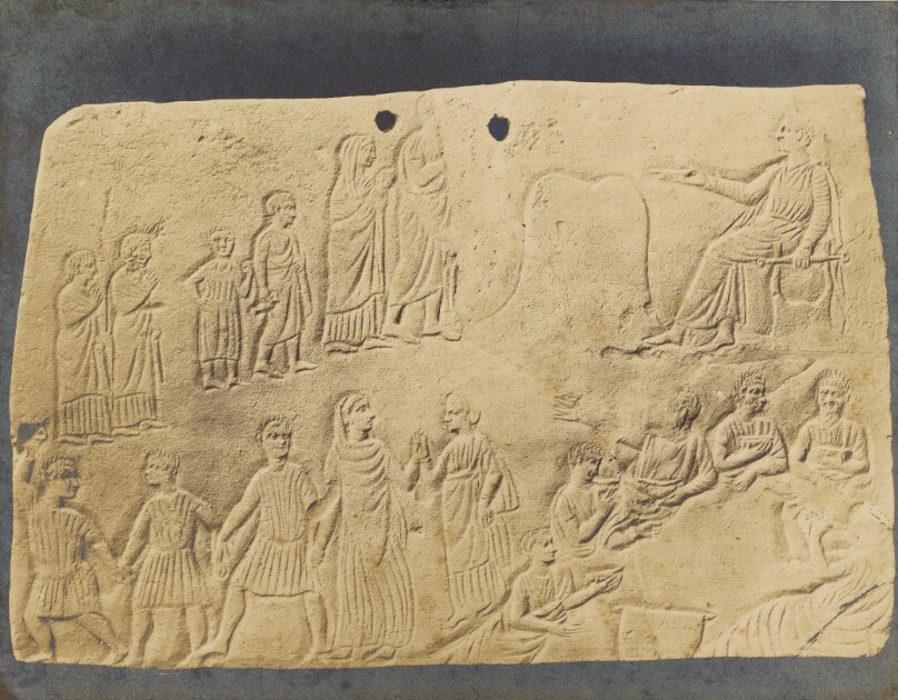 Rude bas-relief, apparently connected with the worship of Delphi, late style