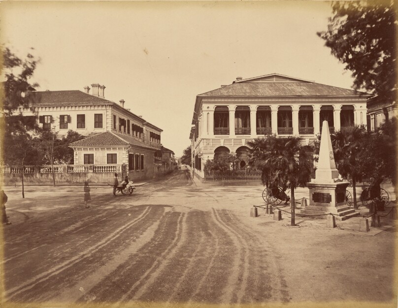[Siemssen and Co. Building and the Ever Victorious Army Monument, Shanghai]