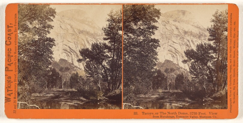 Tacoye, or The North Dome, 3730 feet, View from Hutchings, Yosemite Valley, Mariposa Co.