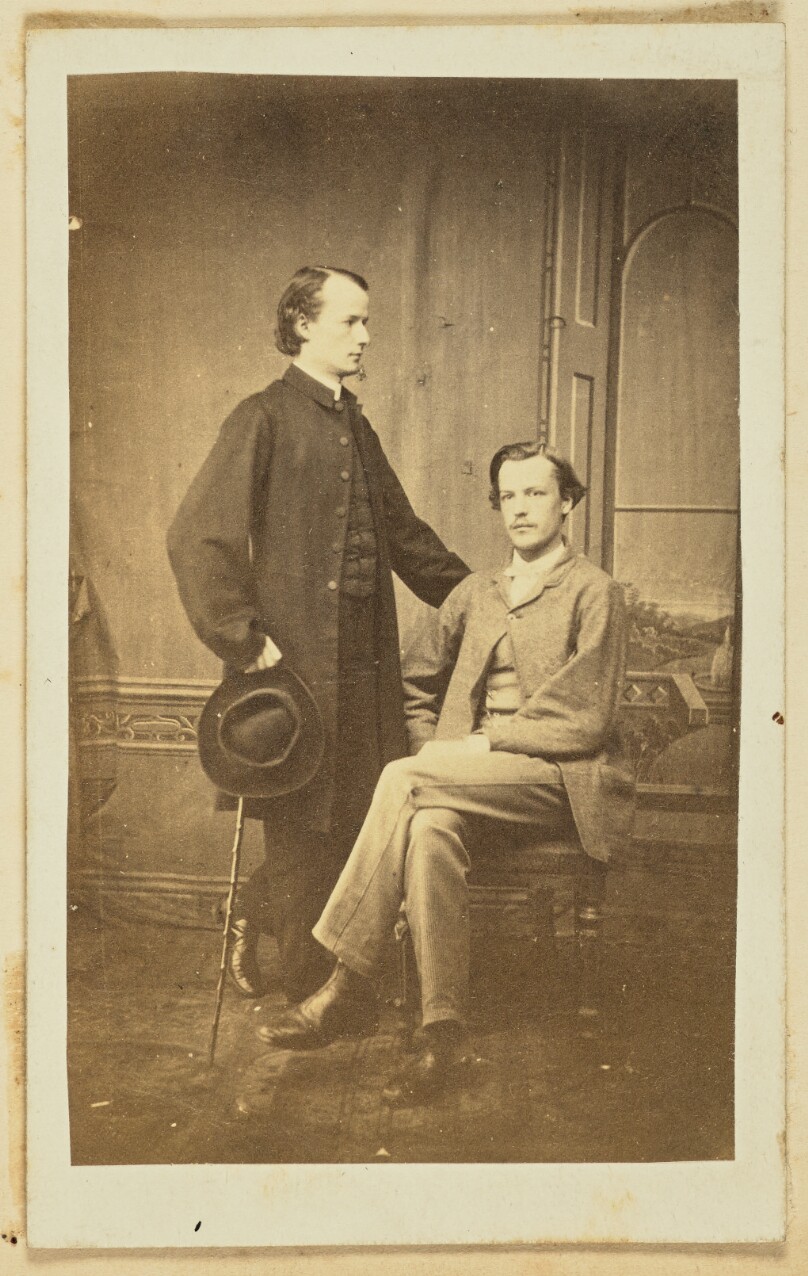 [Portrait of two young men]