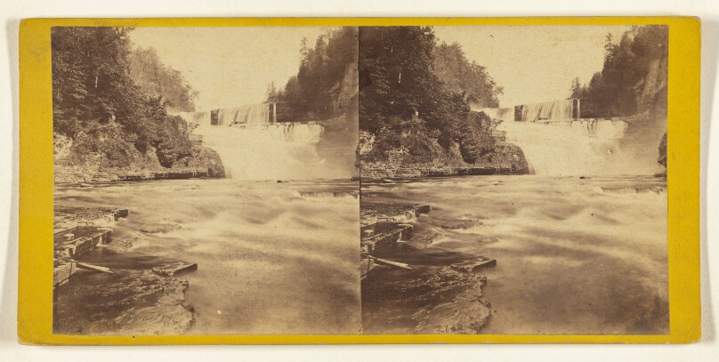 Trenton Falls, New York. High Fall, from below.