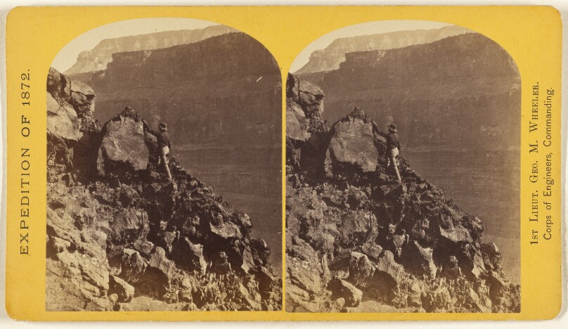The Grand Canon of the Colorado, near the foot of To-ro-weap Valley. A view of the south wall of the gorge...opposite wall.