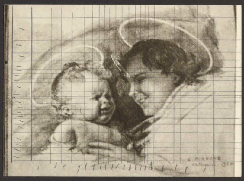 [Drawing of angel and baby]