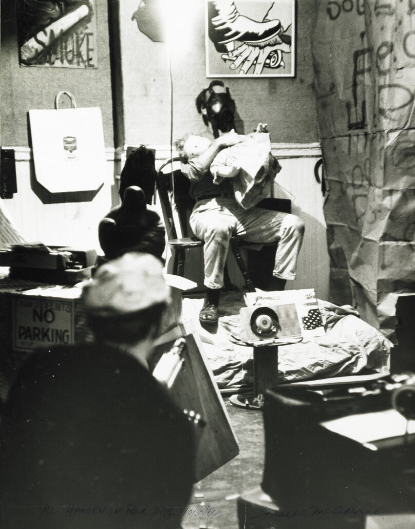 Performance of 'Red Dog' Al Hansen Being Machine Gunned in One of His Own Happenings