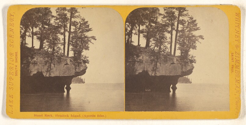 Stand Rock, Hemlock Island. (Apostle Isles.)