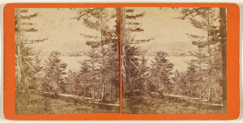 Schroon Village and Lake from Isola Bella. [Upper Hudson and Adirondack Mountains]