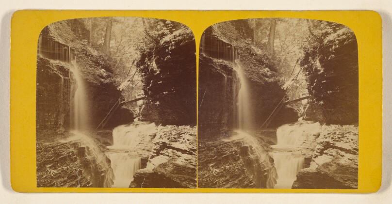 Rainbow Falls and Tripple Cascades, Of the Pools. [Watkins Glen, N.Y.]