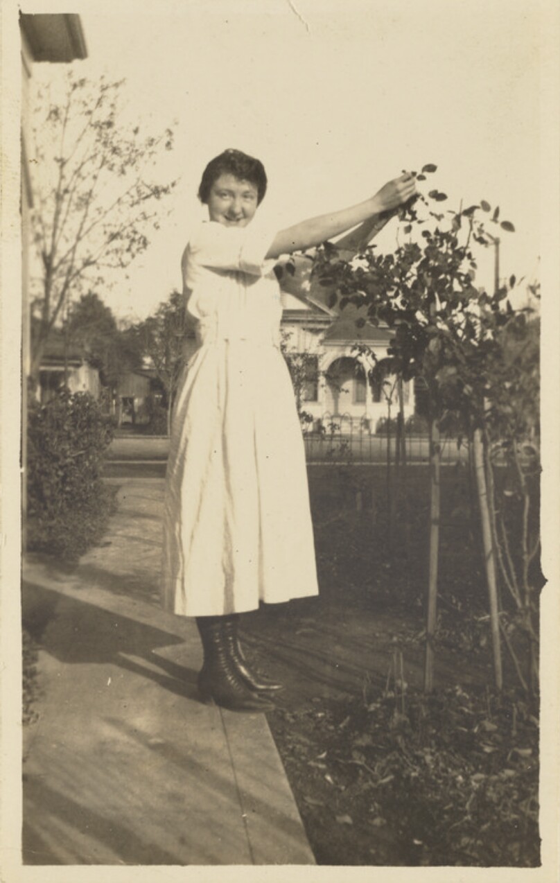 [Woman in garden]