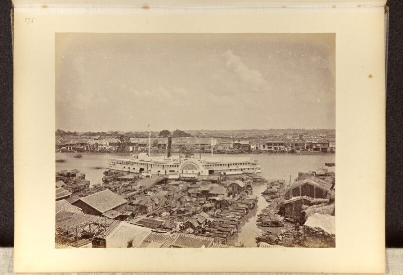 [Urban river view]
