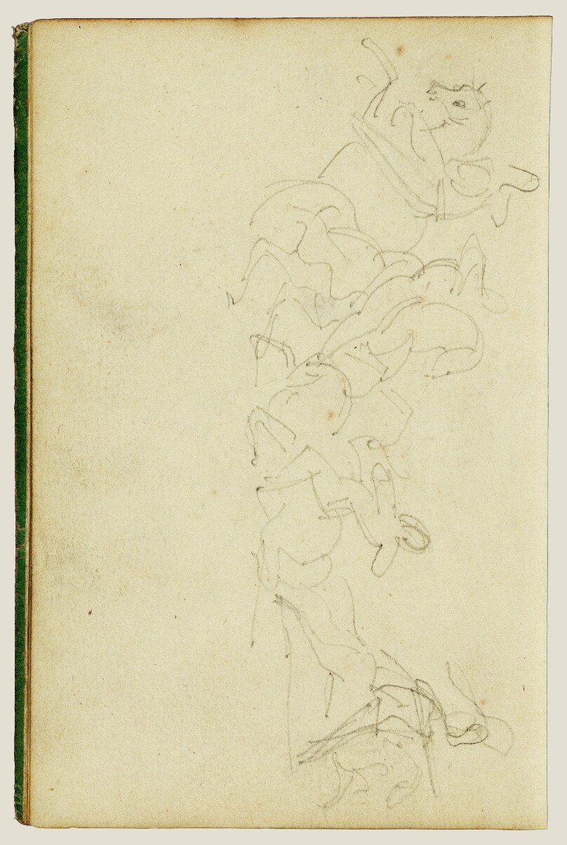 Cavalry skirmish with four horsemen