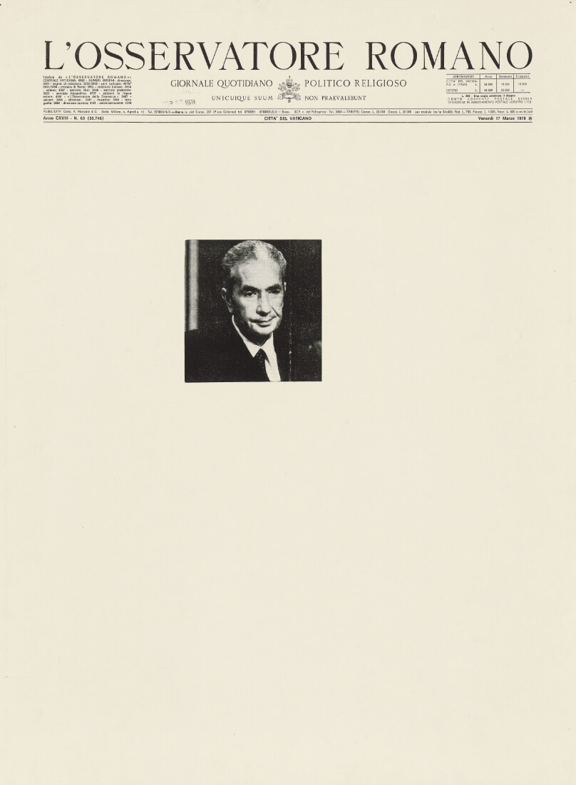 Osservatore Romano, March 17 - May 10, 1978 (Detail)