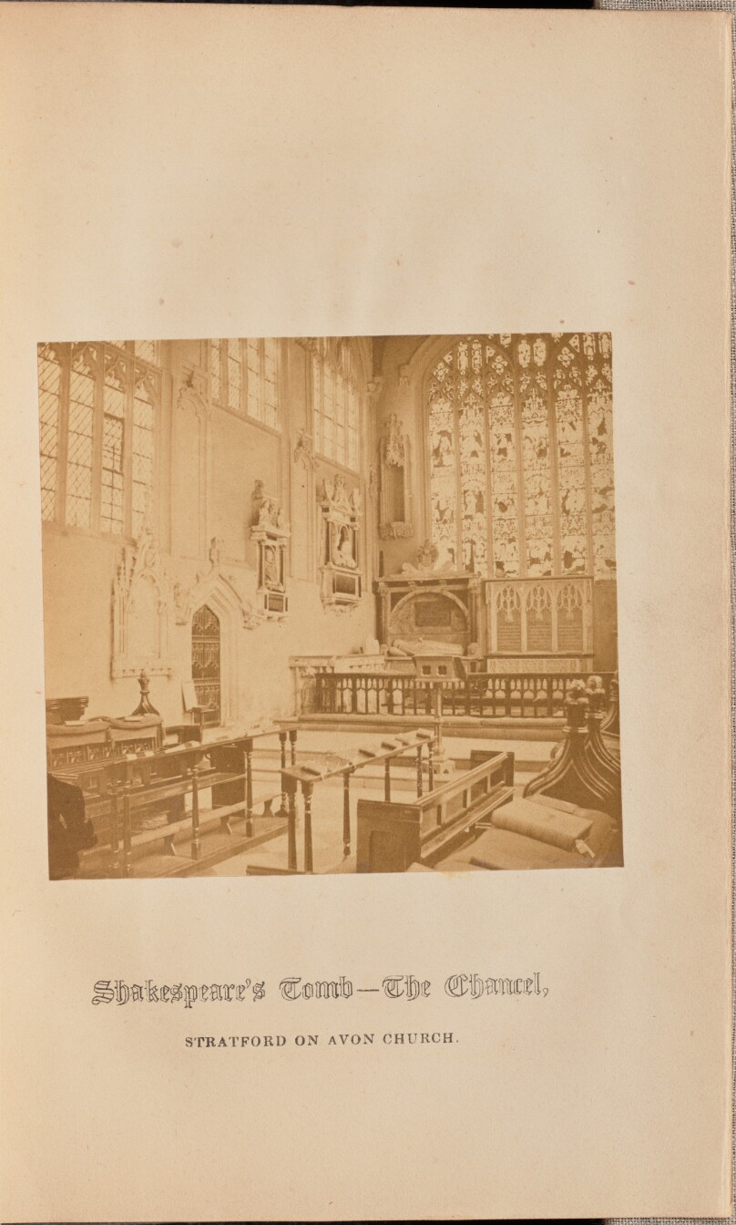 Shakespeare's Tomb - The Chancel, Stratford on Avon Church
