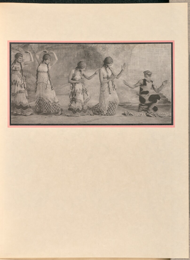 [Waslaw Nijinsky as the Faun and four female dancers as nymphs]