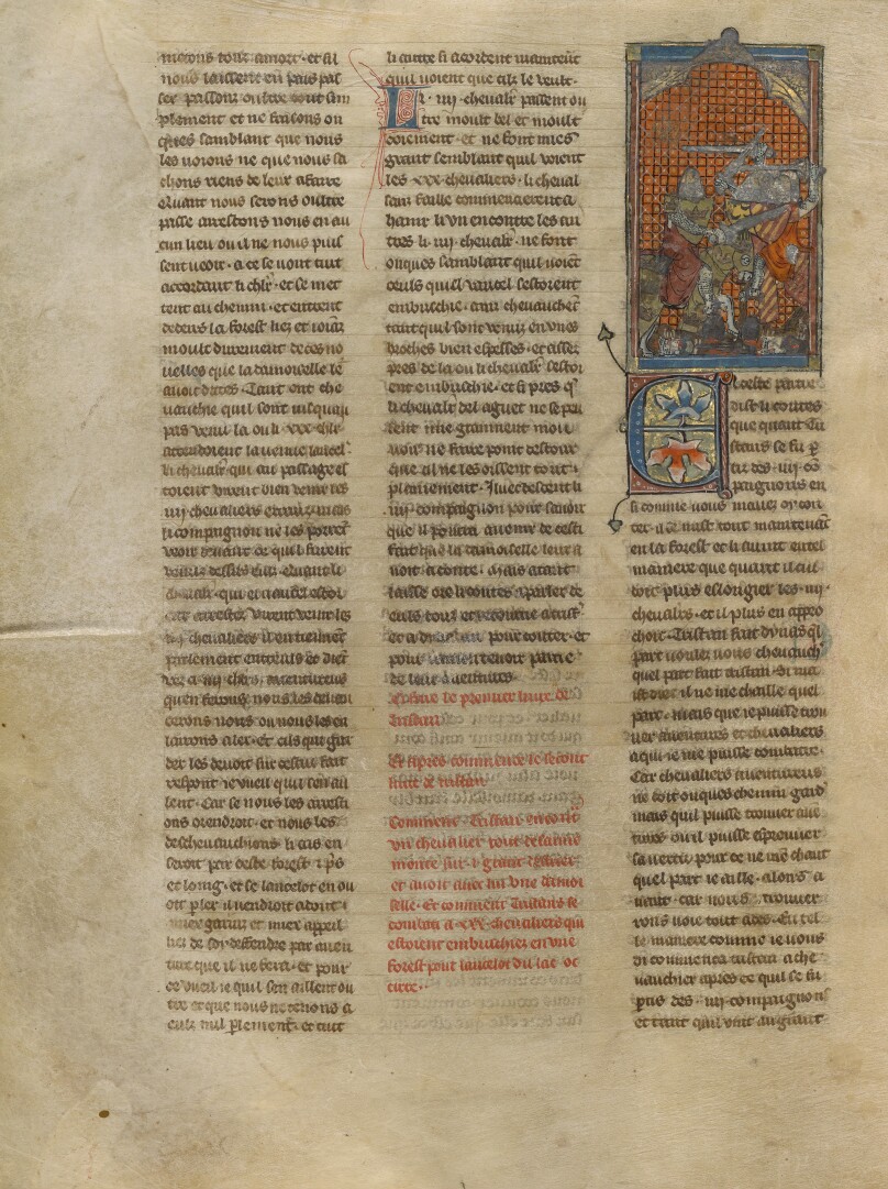 Tristan Fighting Three Knights