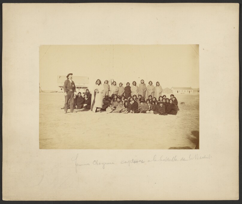 Cheyenne Squaws Captured by General Custer at the Battle of the Washita at Fort Dodge, Kansas