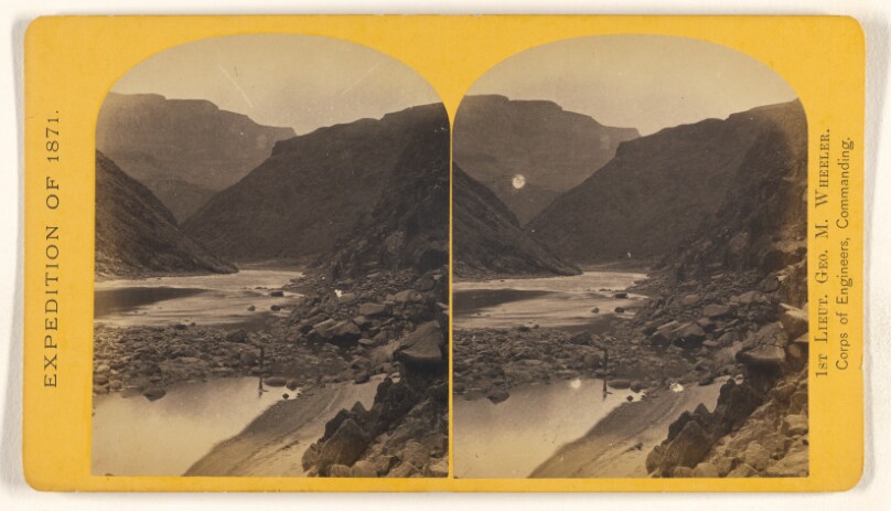 Grand Canon, junction of Diamond and Colorado Rivers. From the mouth of the Grand Canon to this point, 63 miles...