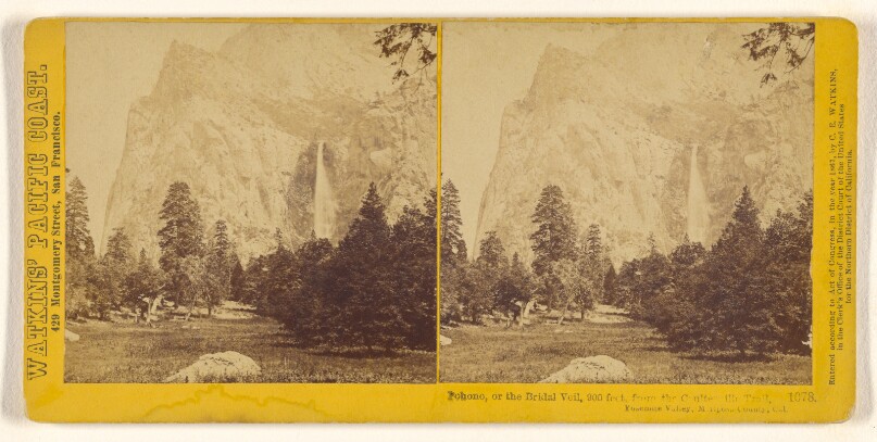 Pohono, or the Bridal Veil, 900 feet, Yosemite Valley, Mariposa County, Cal.