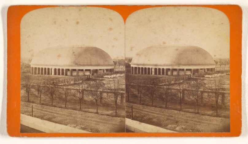 Mormon Tabernacle, 250 feet Long, 150 feet Wide, 80 feet High, will Seat 12,000 Persons.