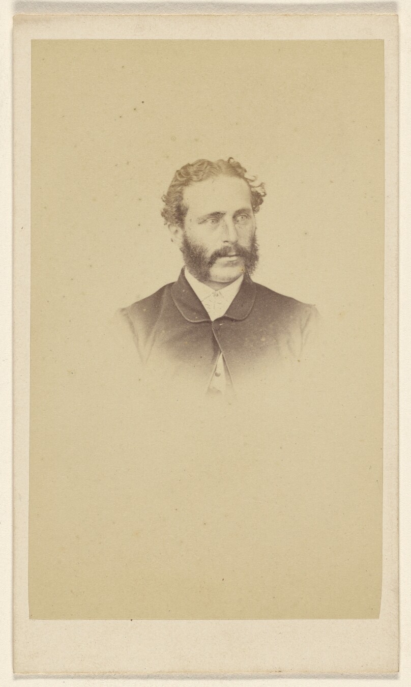 [Unidentified man with moustache & muttonchops in vignette style]