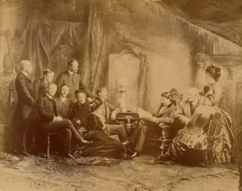 [The Reading of the Play, the actors and actresses of the Daly Company]