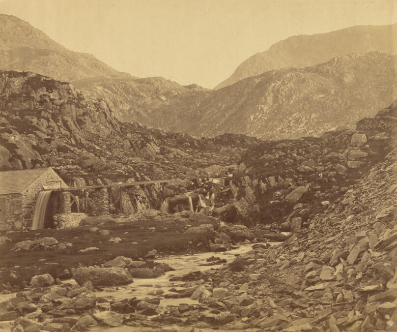 Mountains at the foot of Lake Ogwen, Wales.