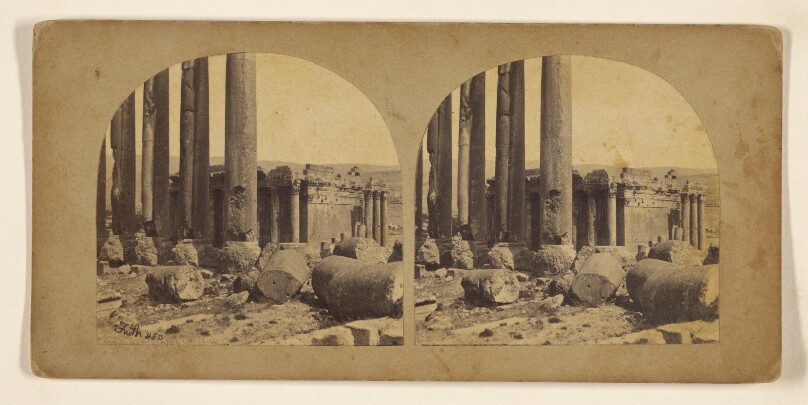 Baalbec. The Great Columns and Smaller Temple.