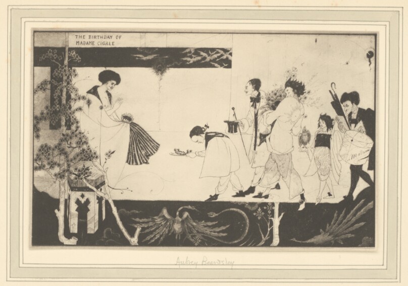 [Aubrey Beardsley: Birthday of Madame Sagalle]