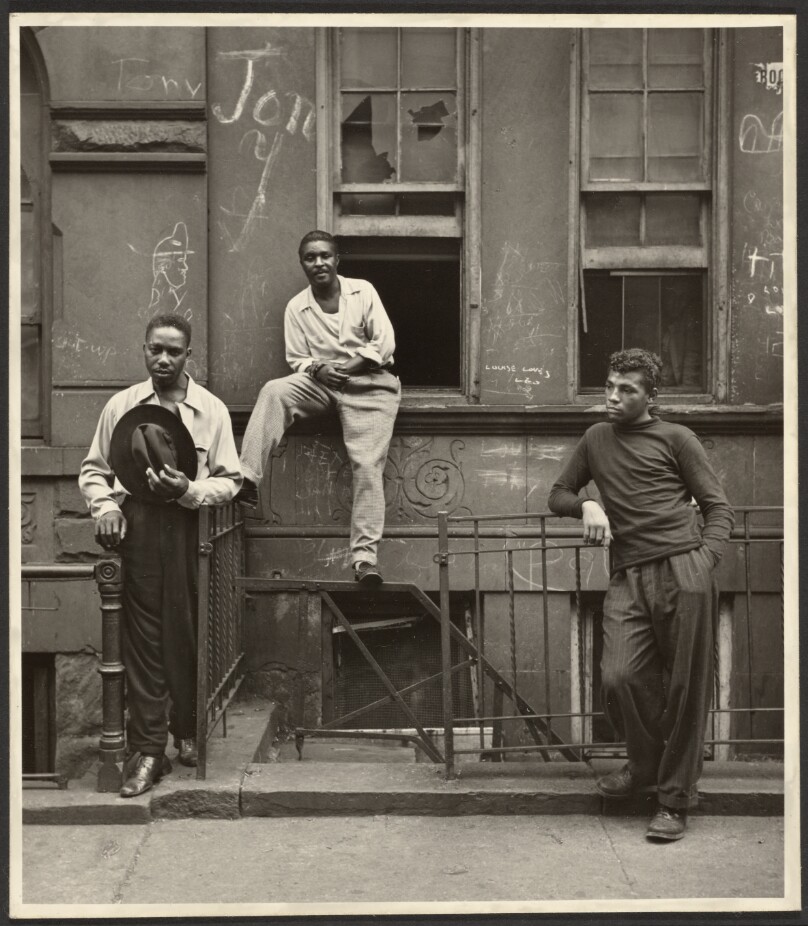 Three Men, 105th St., New York