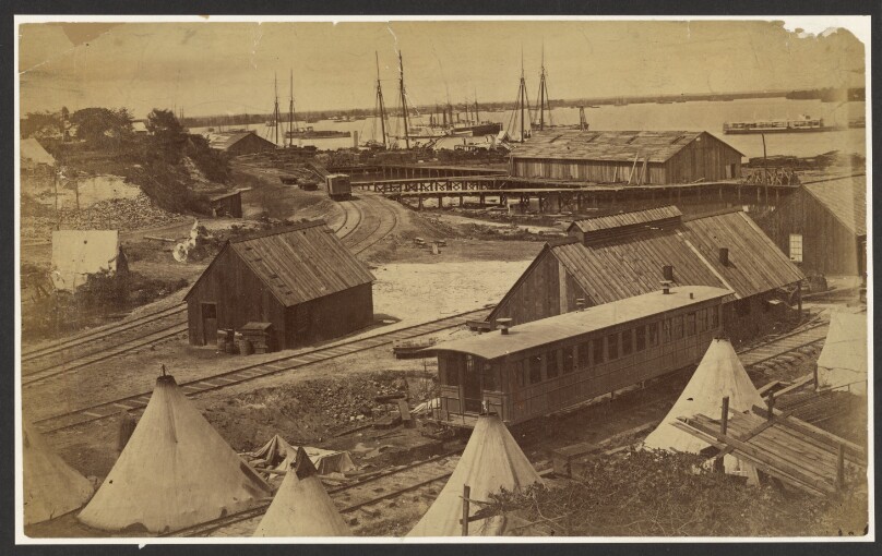 [Depot Buildings and wharves of City Point Railroad]