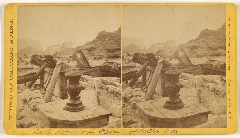 [Late Residence of Ogden Sheldon & Company, Ruins of the Chicago Fire, 1871]