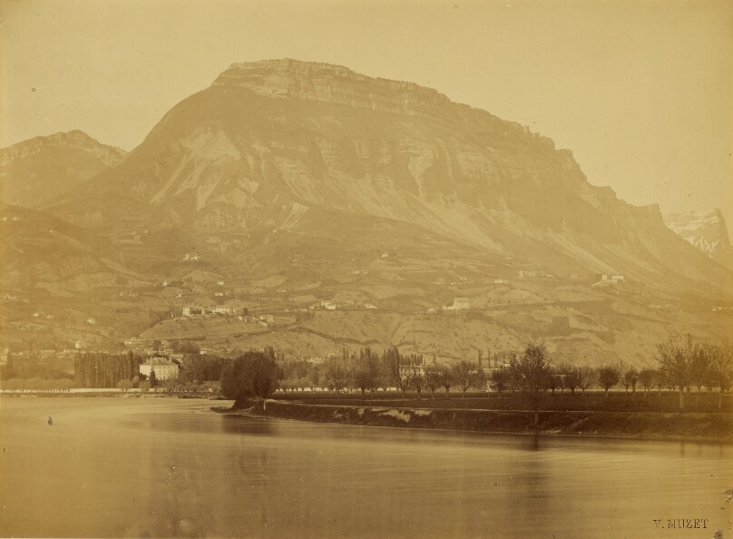 [Isère River, Mont Saint-Eynard, Dent de Crolles as seen from Grenoble, France]