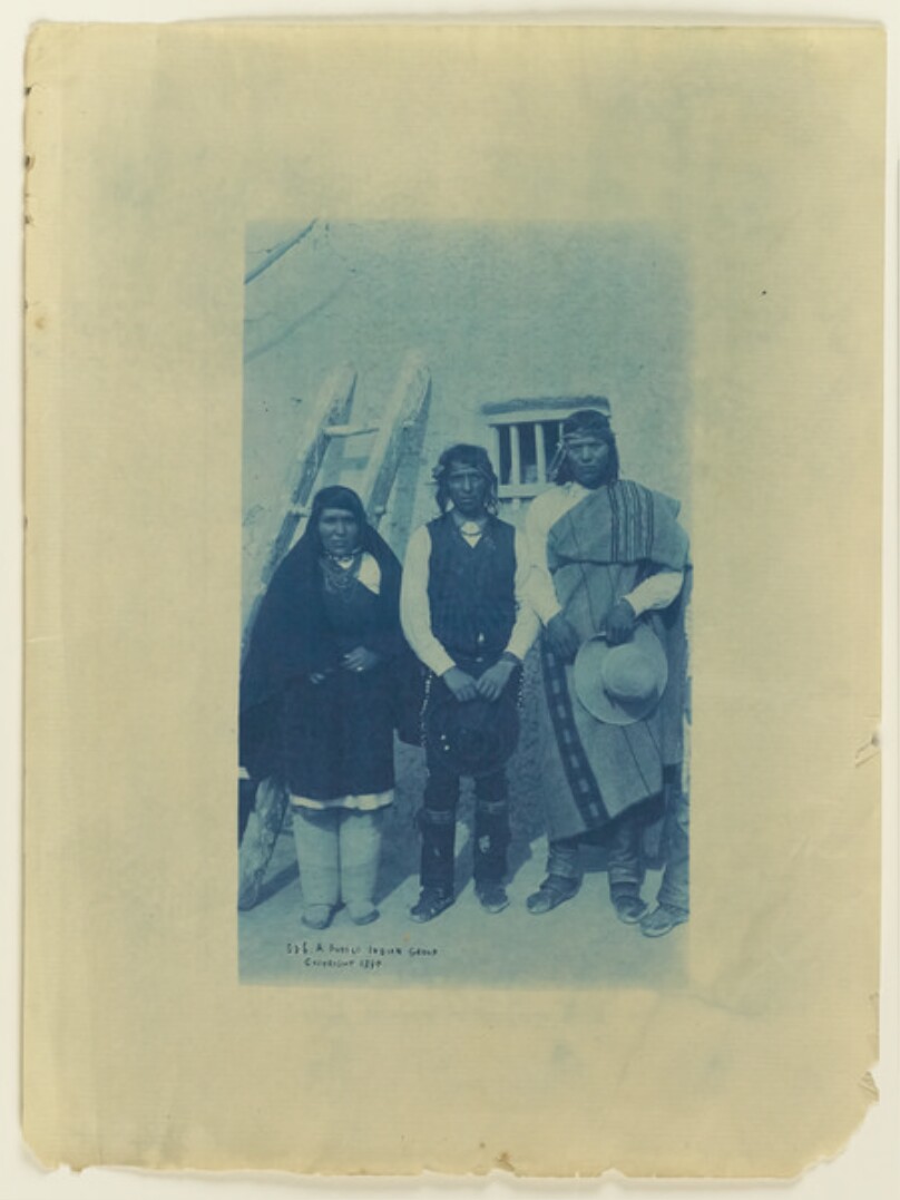 [Three Pueblo Native Americans]