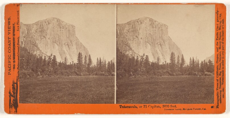Tutocanula, or El Capitan, 3600 feet, Yosemite Valley, Mariposa County, Cal.