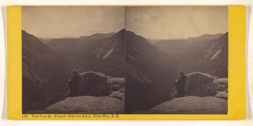 View from Mt. Willard - down the Notch, White Mts., N.H.