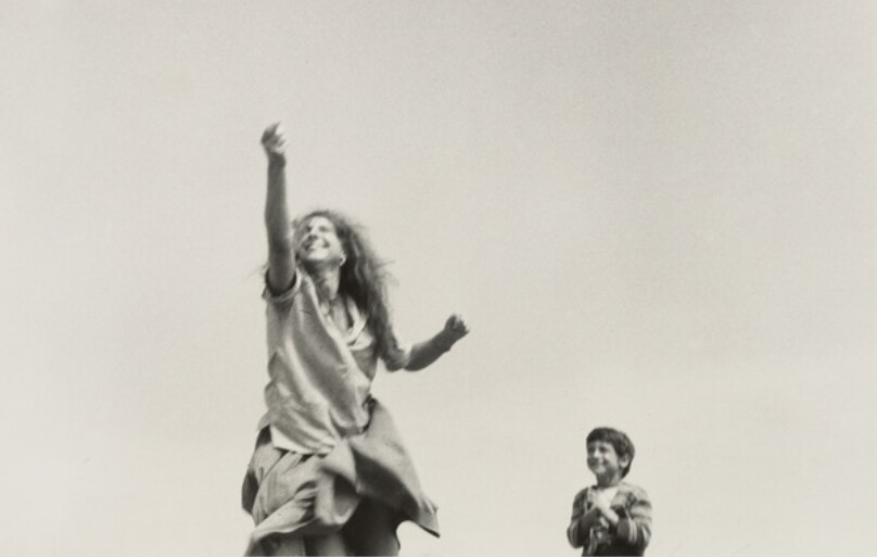 Mary and Pablo Flying a Kite