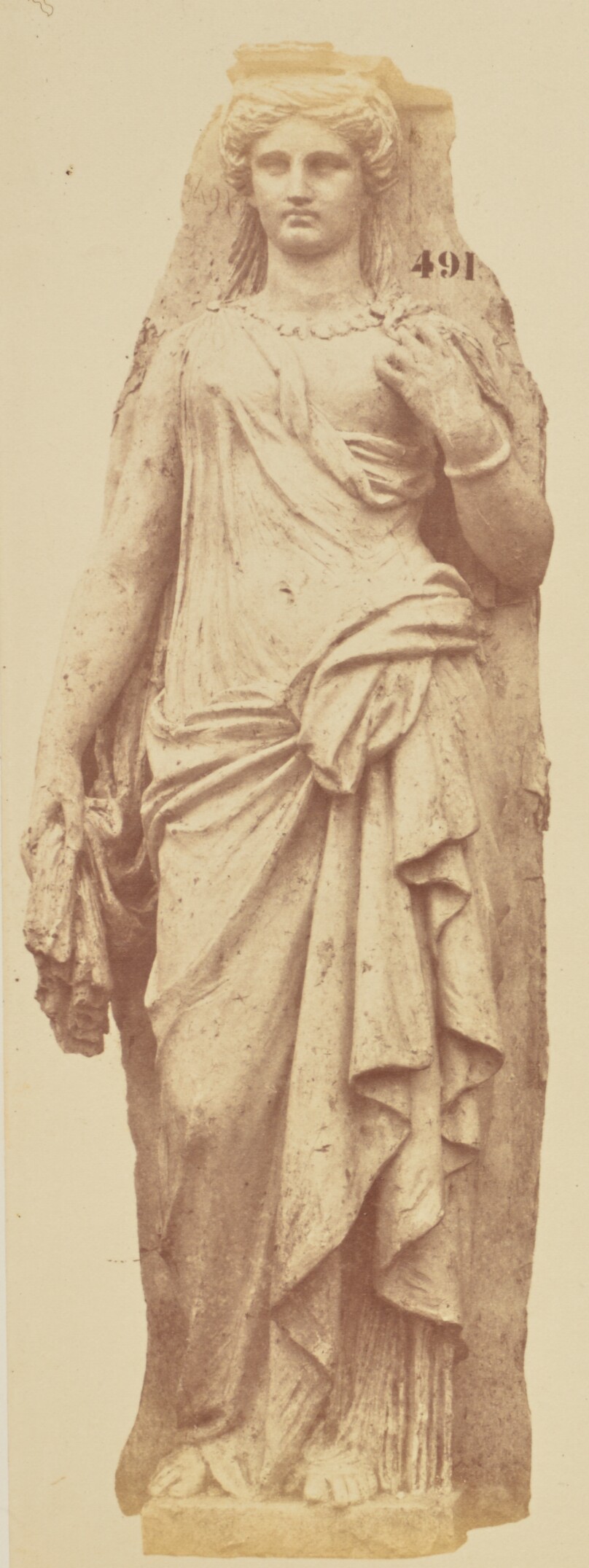 [Caryatid by François Jouffroy, Decoration of the Louvre, Paris]