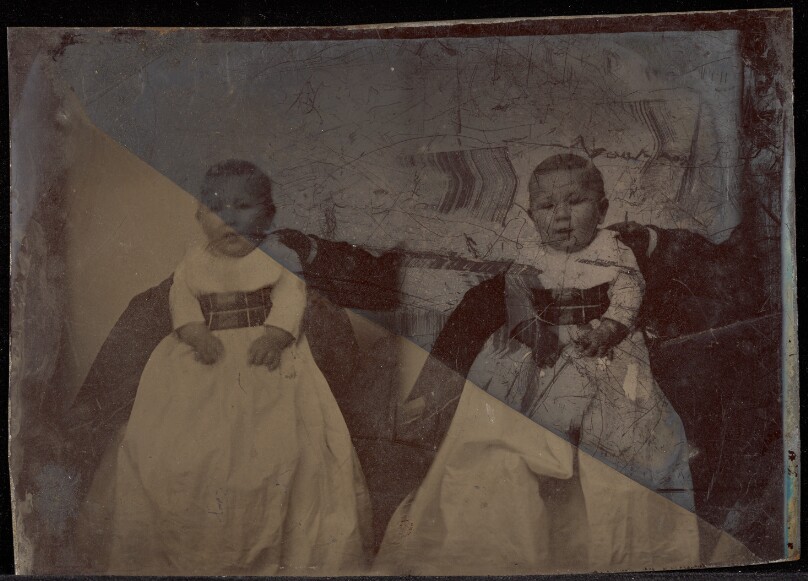 [Double portrait of a baby boy]