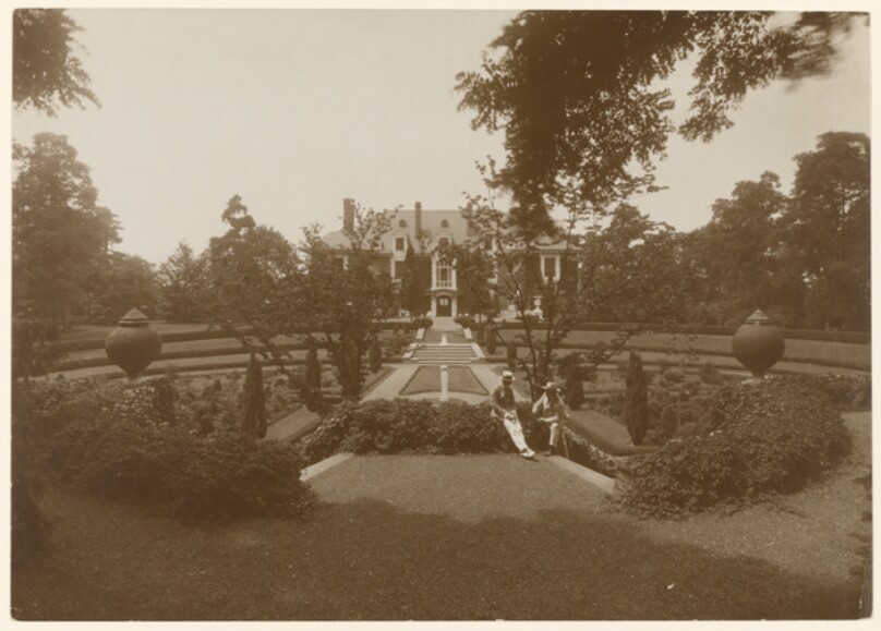 [Mr. Jennings and Son in Garden]