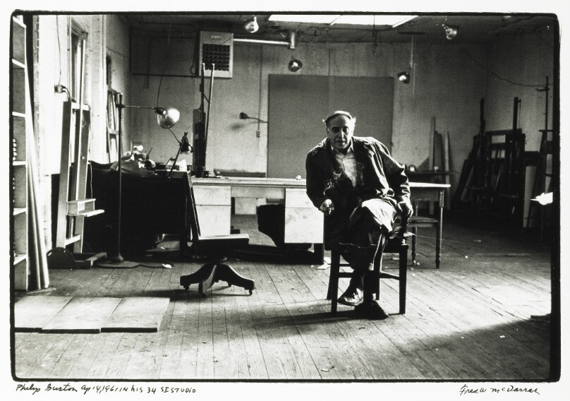 Philip Guston in his 34th St. Studio