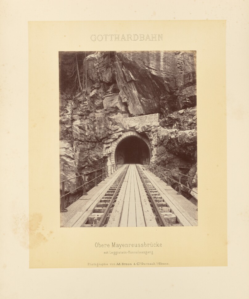 Gotthardbahn: Obere Mayenreussbrücke mit Leggistein-Tunnelausgang