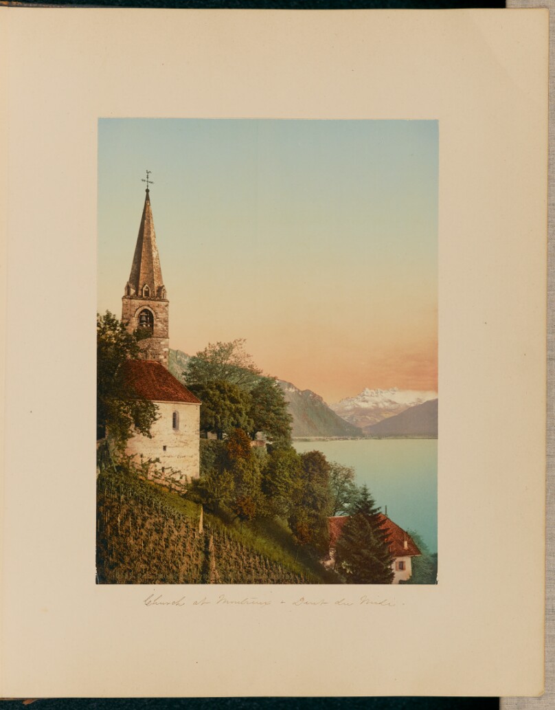 Montreux. Église et Dent du Midi