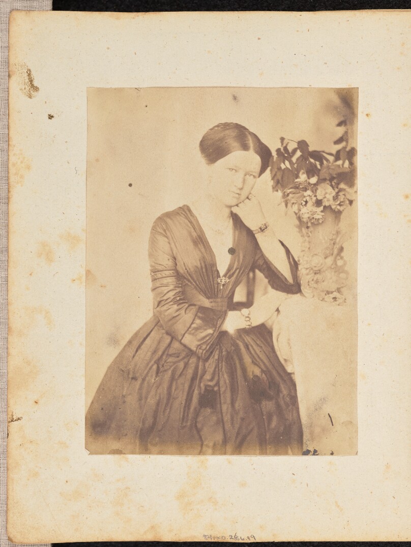 [Portrait of a woman with flowers]