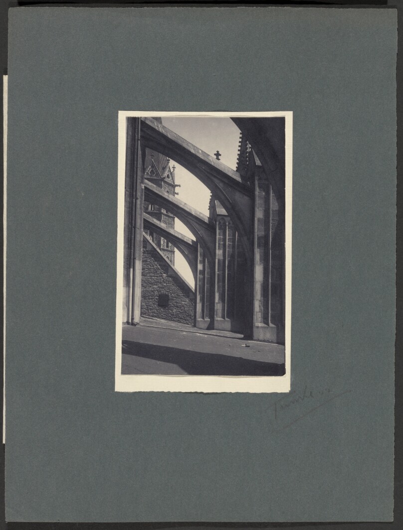[Flying Buttresses of a Gothic Cathedral in Kolin]