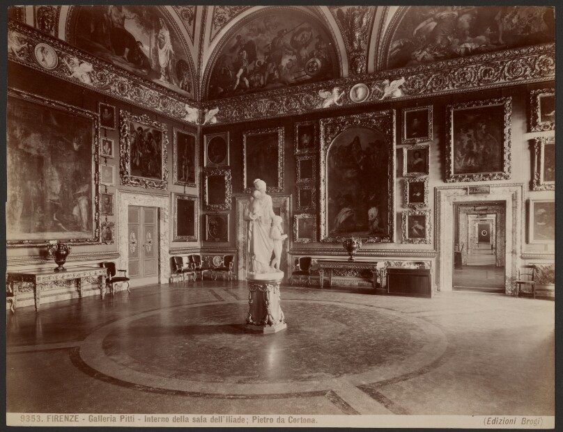 Firenze - Galleria Pitti - Interno della sala dell'Iliade: Pietro da Cortona