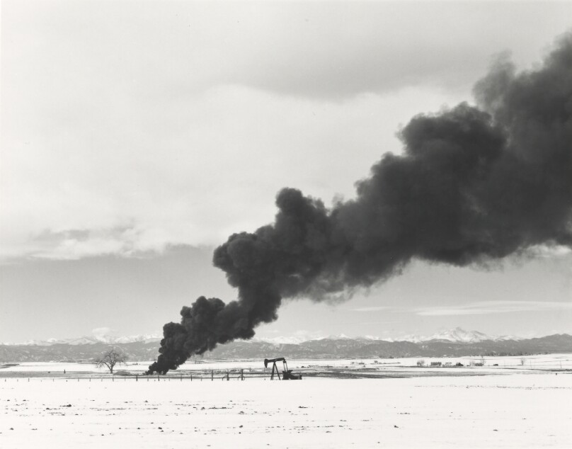Burning Oil Sludge North of Denver, Colorado