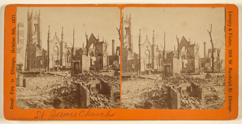 Great Fire in Chicago, October 9th, 1871. [St. James]