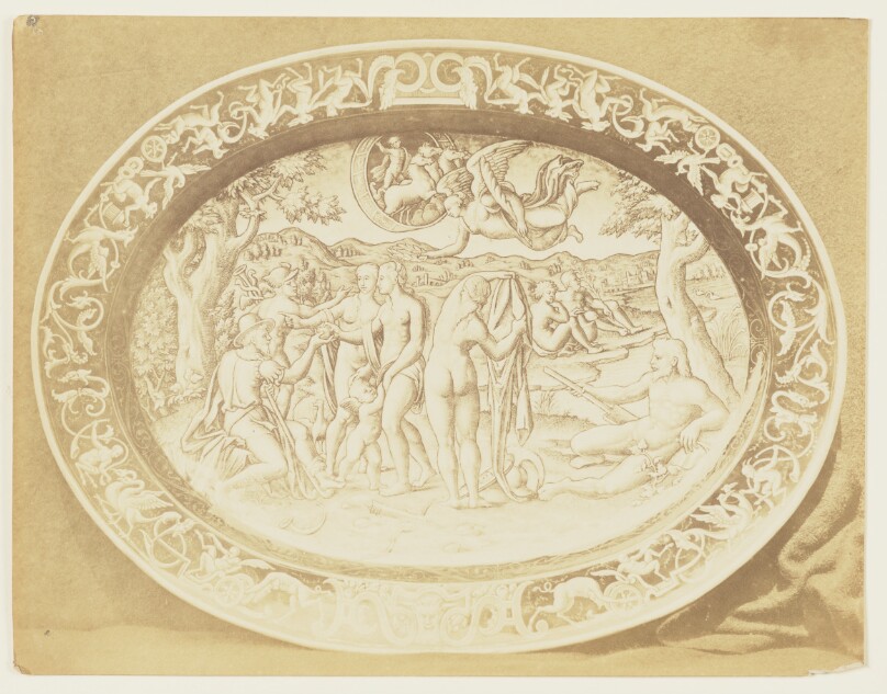 [Dish with scene from Judgement of Paris]