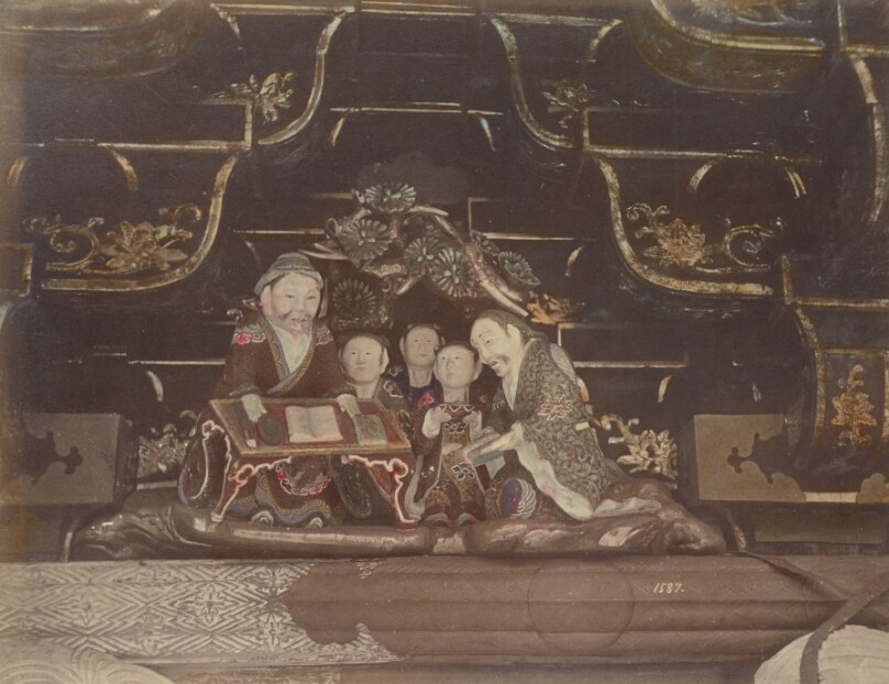 Carving Images, in the Top of the Great Gate, at Nikko