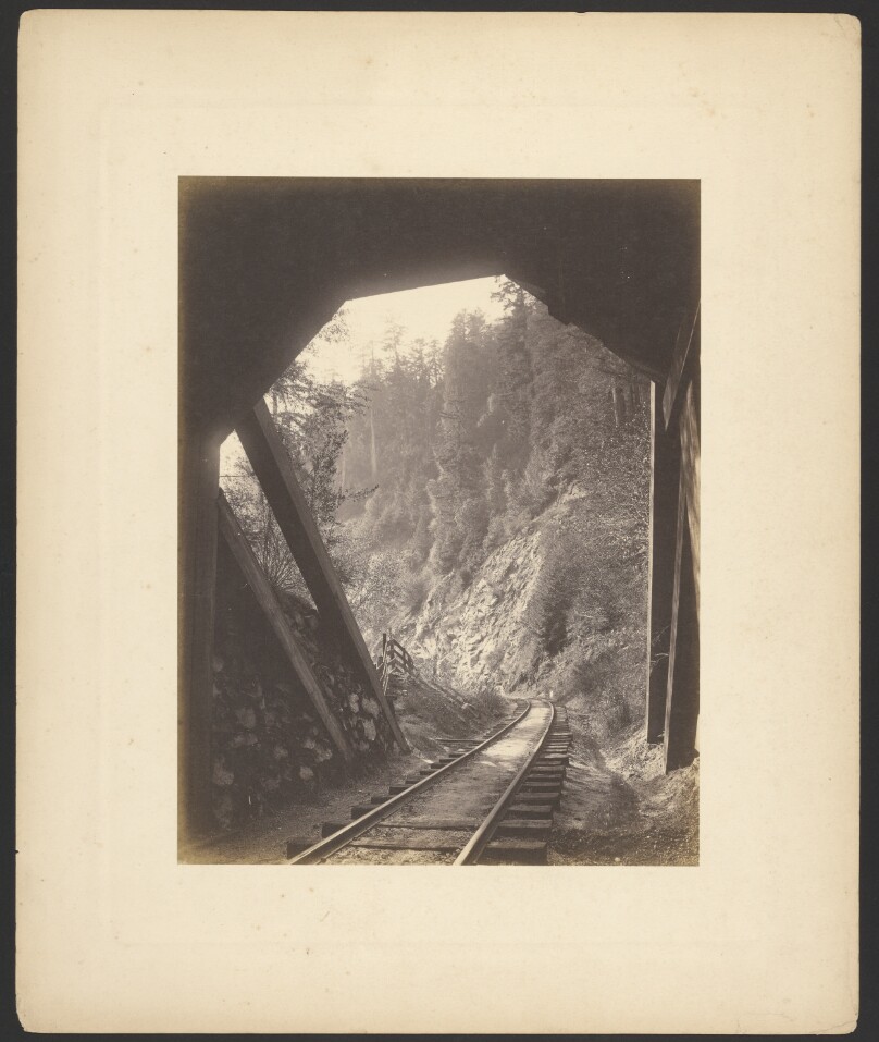 [Railroad tracks from tunnel]